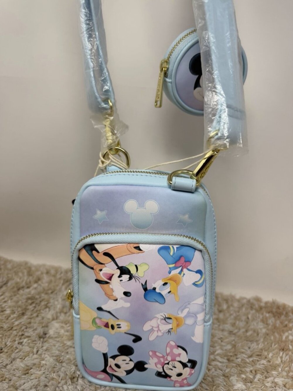 Loungefly Disney Mickey Mouse and Friends Crossbody Bag with Coin Purse New